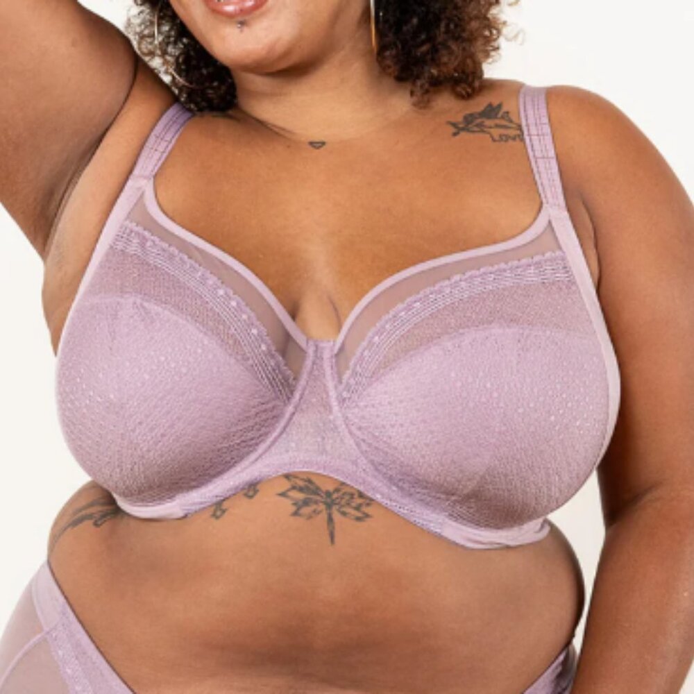 Understance Salma FlexWire Full Coverage Lace Bra Elderberry Light Purple US 34I